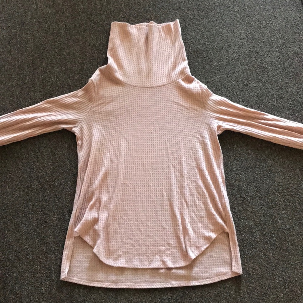 Blush pink turtleneck sweater